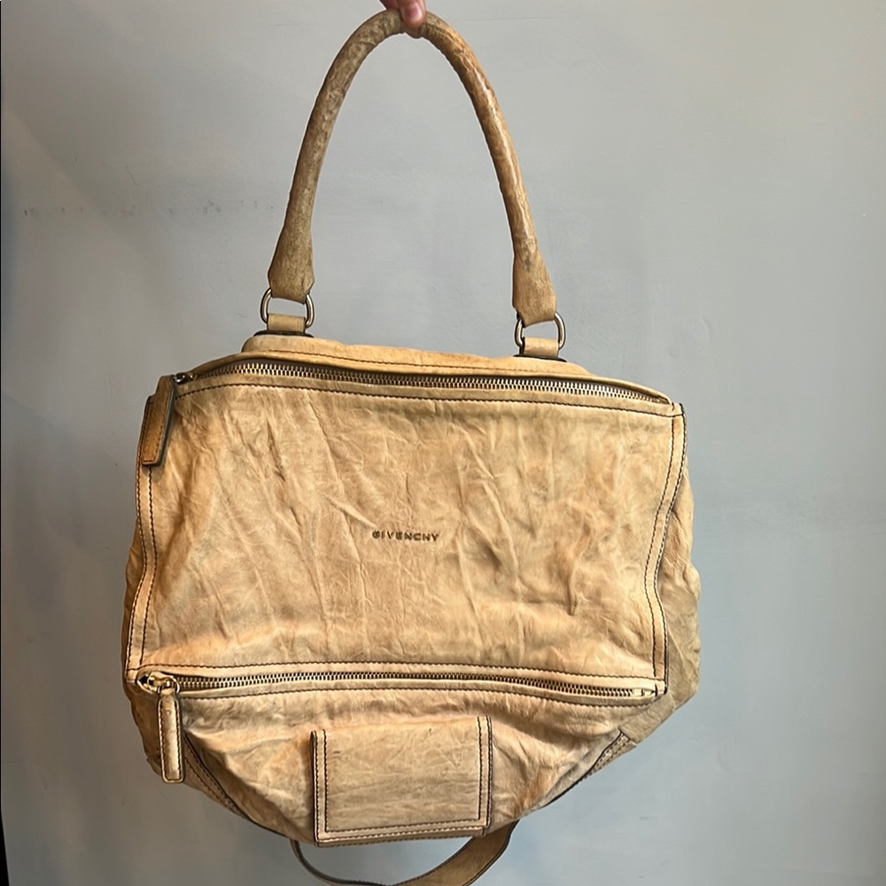 Givenchy Tan Shoulder Bag with Slouchy Design